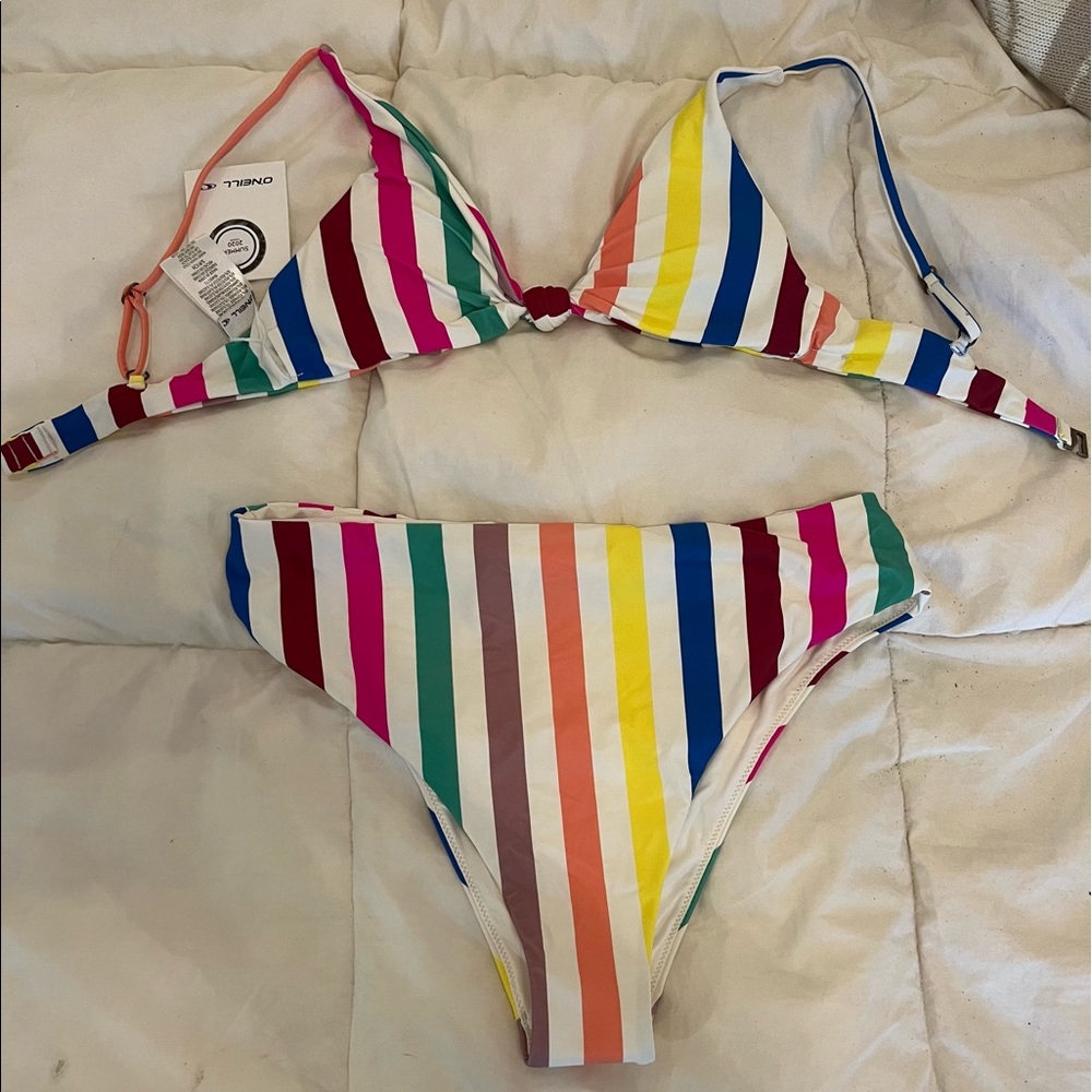 O’Niell Striped Bikini Top & Bottom